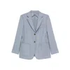 Max Mara Alpaca-cashmere-yak Blazer In Blue