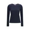 Max Mara Stretch Viscose Jersey T-shirt In Blue