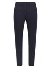Max Mara Simple And Form-fitting Pants In Blue