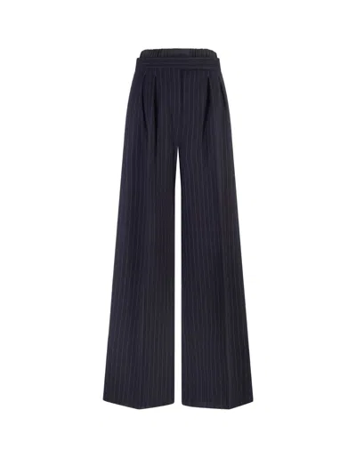 Max Mara Blue Piroghe Trousers In Ultramarine