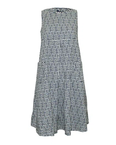 Max Mara Blue Print Casual Shift Dress