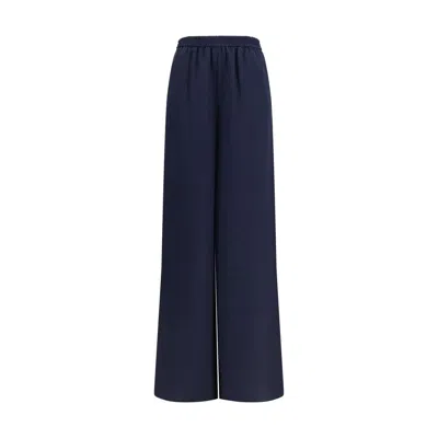 Max Mara Blue Silk Casual Pants