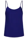 Max Mara Blue Silk Oboli Tank Top In Blue
