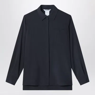 Max Mara Blue Silk Shirt
