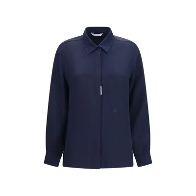 Max Mara Blue Silk Shirt