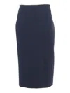 Max Mara Studio Woman Maxi Skirt Midnight Blue Size 2 Virgin Wool In Blue