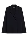 Max Mara Knit Double-breasted Blazer In Black