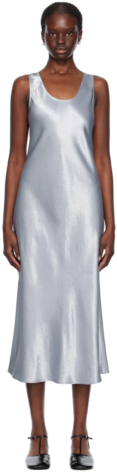 Max Mara Blue Talete Midi Dress In 46 Sky Blue