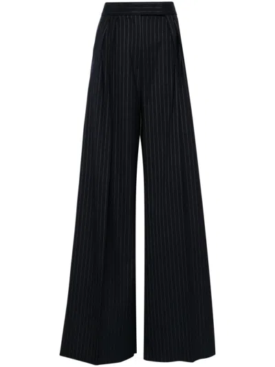 MAX MARA MAX MARA BLUE VIRGIN WOOL TROUSERS