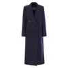 Max Mara Blue Wool Cashmere Coats In Blue
