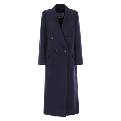 Max Mara Blue Wool Cashmere Coats