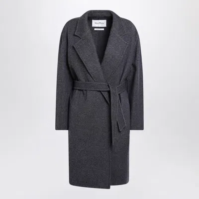 MAX MARA MAX MARA  BLUE WOOL COAT WITH DENIM EFFECT