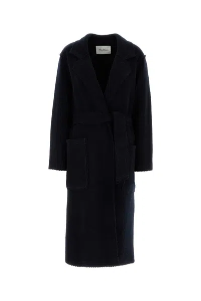 MAX MARA BLUE WOOL JENE COAT