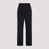 Max Mara Blue Wool Pant In Black