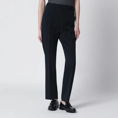 Max Mara Blue Wool Trousers
