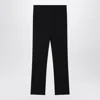 Max Mara Blue Wool Trousers In Black