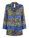 Max Mara Studio Woman Shirt Blue Size 4 Silk In Blue