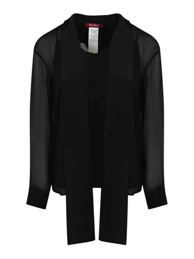 Max Mara Crotone Silk Scarf Blouse