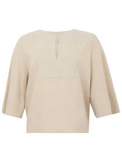 Max Mara Blusa Beige Sospiro Con Maniche A 3/4  In Neutral