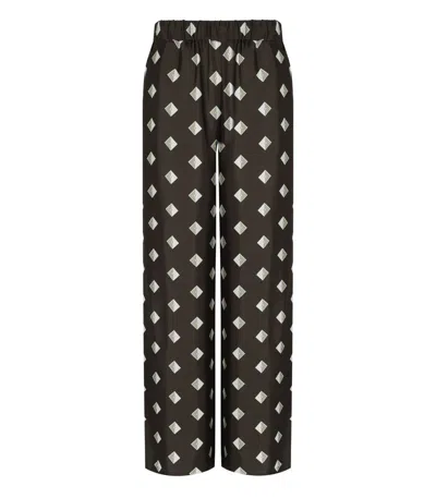 Max Mara Boa Brown Pants In Black