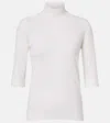 Max Mara Short-sleeved Knitted Pullover In White
