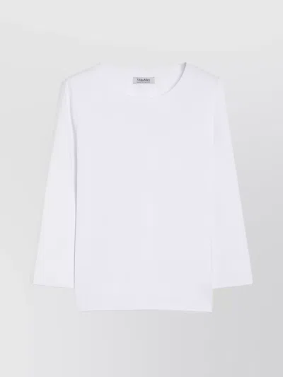 MAX MARA BOAT-NECK 3/4-SLEEVE COTTON JERSEY T-SHIRT