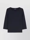 Max Mara Boat-neck 3/4-sleeve Cotton T-shirt