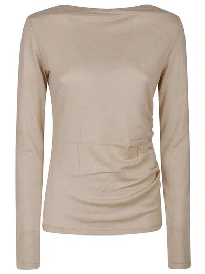 Max Mara Boat Neck Long In White