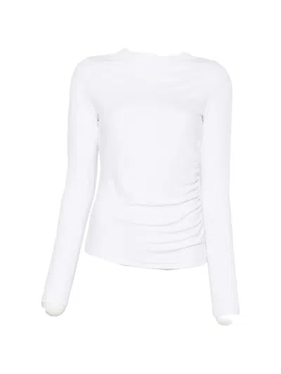 Max Mara Gomma Jersey T-shirt In White