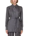 Max Mara Boccale Silk Shirt In Blue