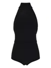 Max Mara High-neck Bodysuit In Black
