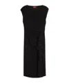 Max Mara Aia Black Lightweight Cady Dress In Black