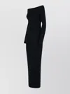 Max Mara Bodycon Off-shoulder Maxi Dress Wool Cachemire In Multi