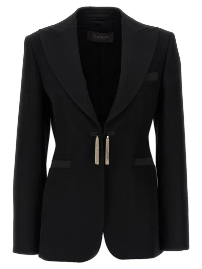 Max Mara Black Peaked Lapel Blazer