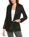 Max Mara Tailored Blazer With Structured Shoulders In Black