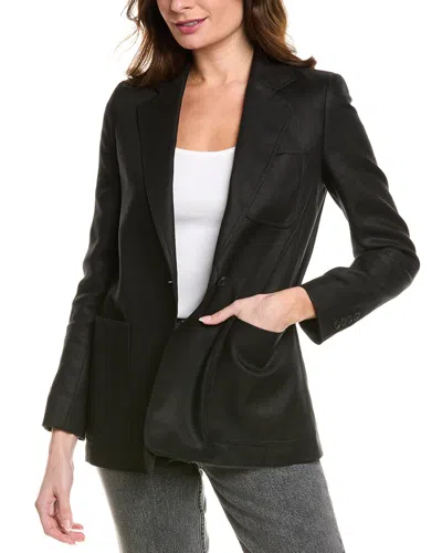 Max Mara Boemia Linen Blazer In Black