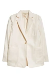 Max Mara Womens Sand Mosa Single-breasted Linen-cotton Blend Blazer In Beige