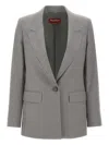 Max Mara Bolsena Single-breasted Blazer In Gray
