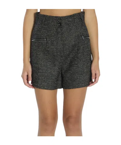 Max Mara Belt Loop Shorts In Black