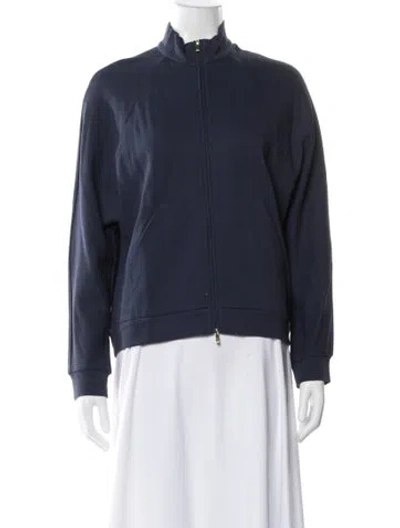 Pre-owned Max Mara Bomber Jacket In Blue