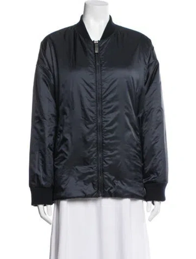Pre-owned Max Mara Bomber Jacket In Blue