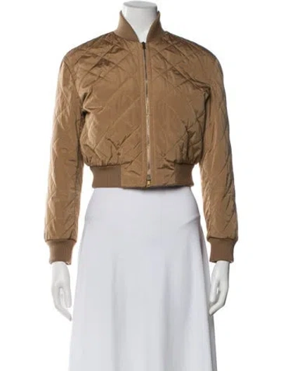 Pre-owned Max Mara Bomber Jacket In Brown