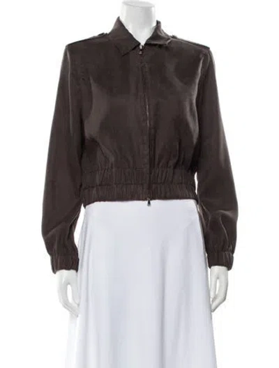 Pre-owned Max Mara Bomber Jacket In Brown