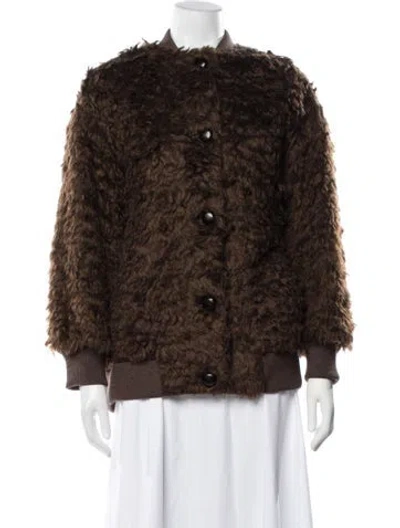 Pre-owned Max Mara Bomber Jacket In Brown