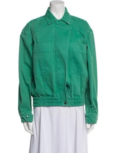 Pre-owned Max Mara Bomber Jacket In Green