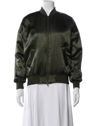 Pre-owned Max Mara Bomber Jacket In Green