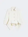 Max Mara Bonded Sable Jacket In White
