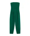 Max Mara Bonded Sable Jumpsuit In Green