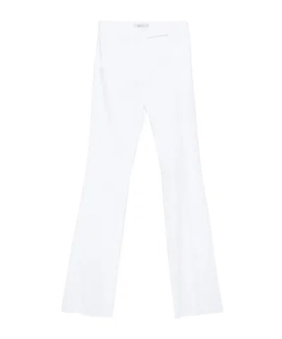 Max Mara Bootcut Casual Pants In White