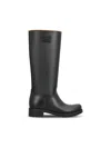 Max Mara Monogram Rain Boots In Black